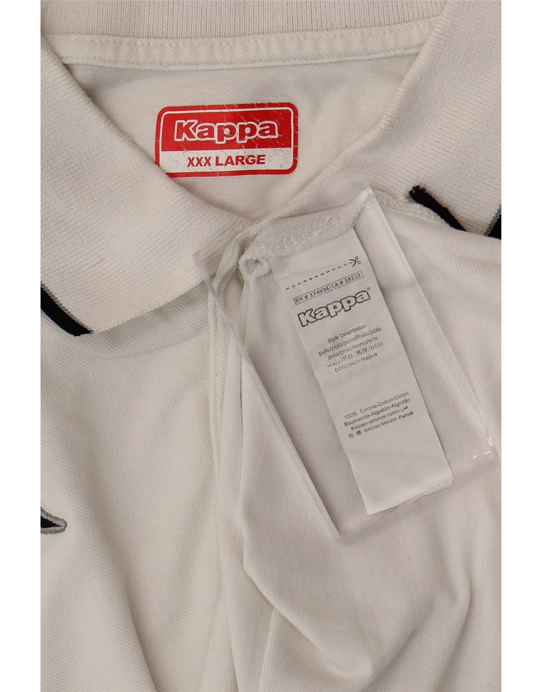 KAPPA Polo Homme 3XL Blanc Coton