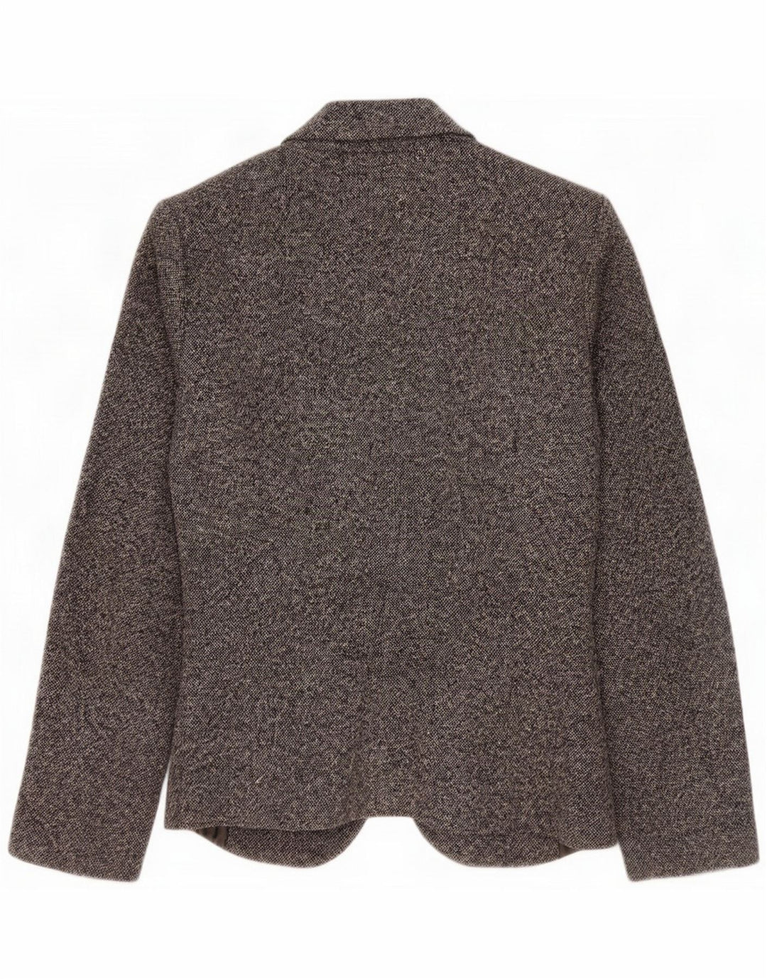 Luisa Spagnoli Veste blazer 1 bouton pour femme IT 46 Large laine mouchetée gris
