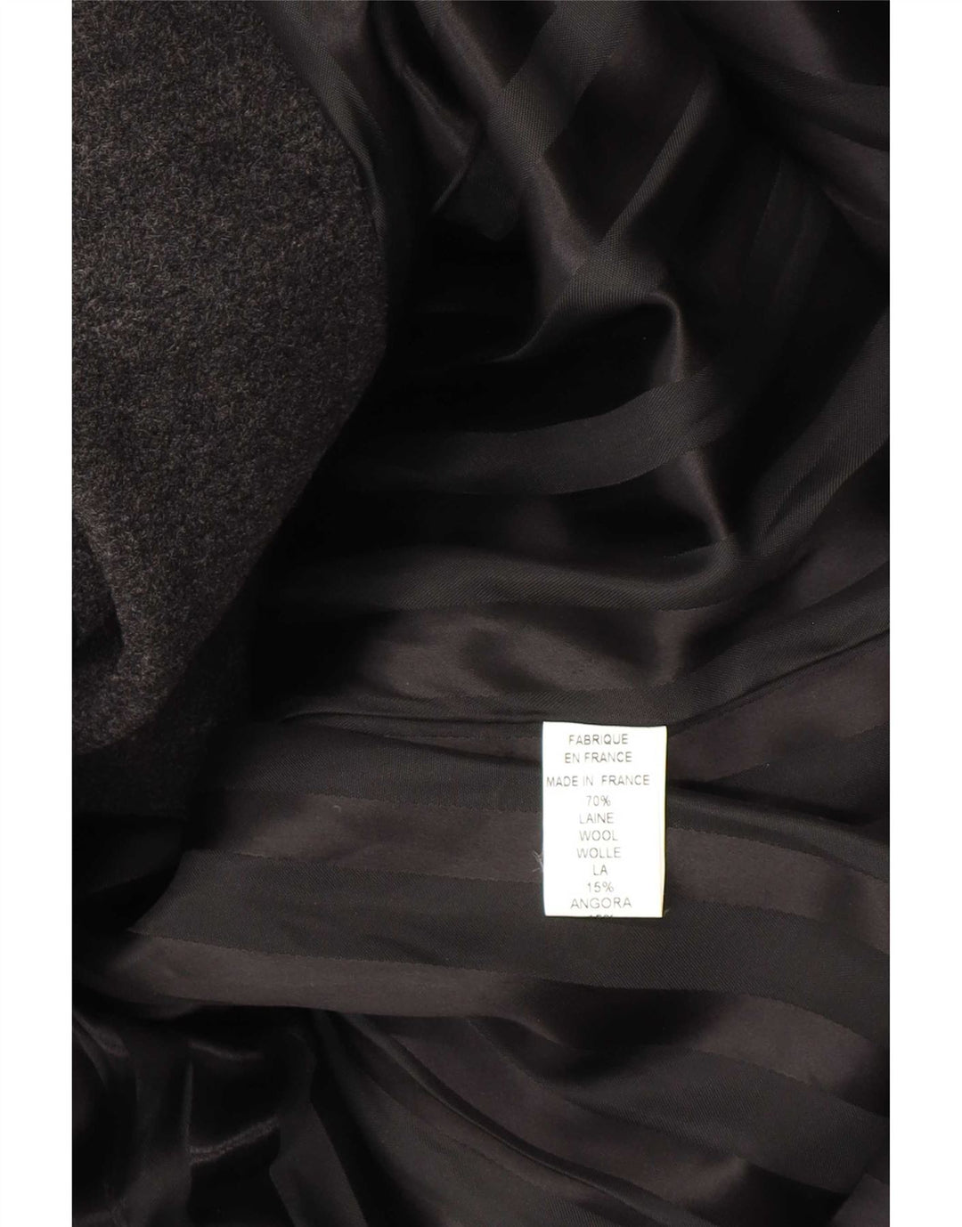 vintage Womens Overcoat UK 10 Petite laine grise