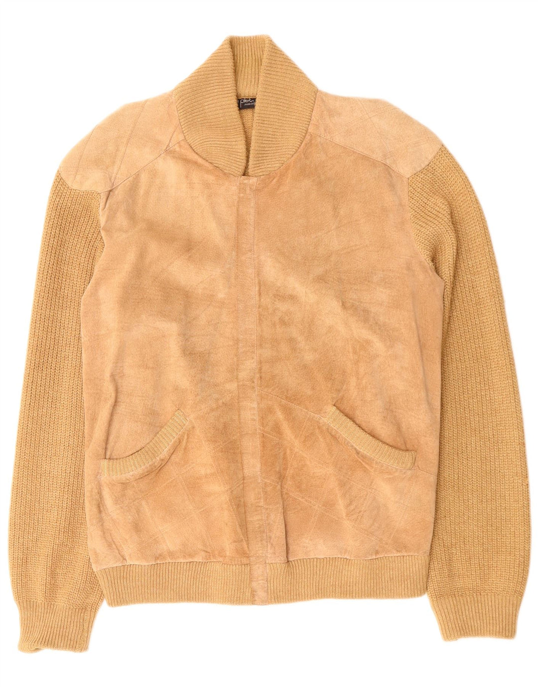 De Pletrl Pull Cardigan en Daim pour Homme Grand Beige