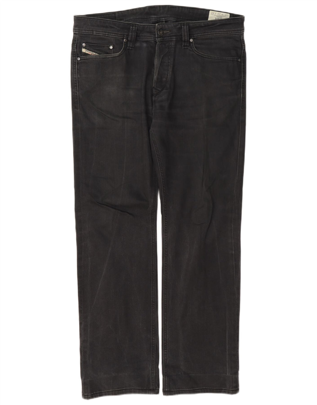 Diesel Jean Droit Viker Homme W33 L32 Gris Coton