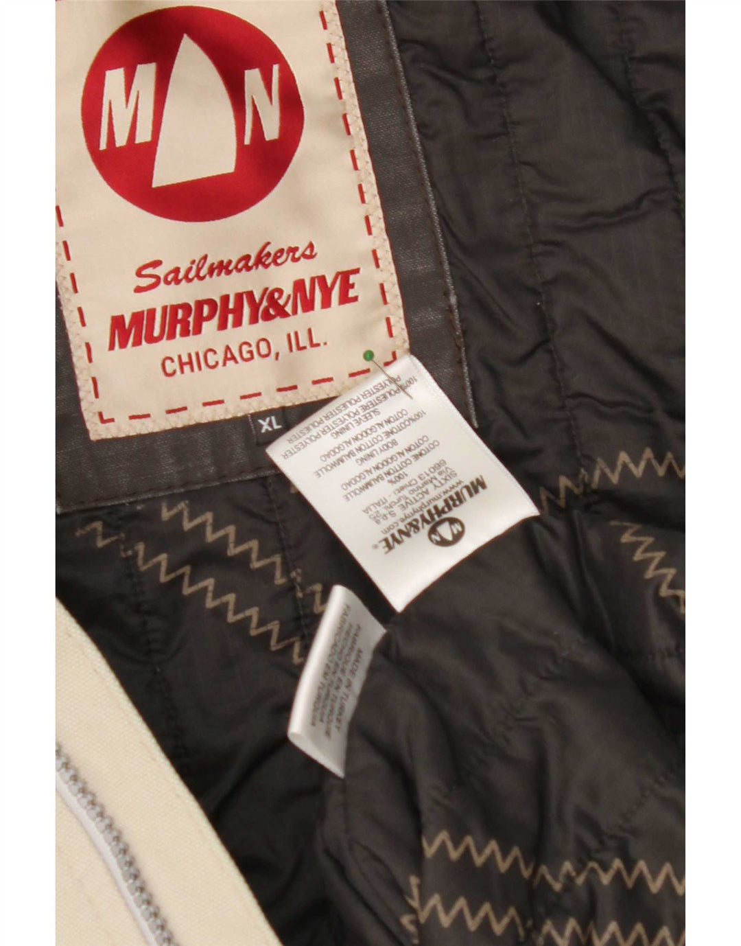 Murphy & Nye Veste Bomber Sailmakers Homme UK 42 XL Gris Colorblock Coton