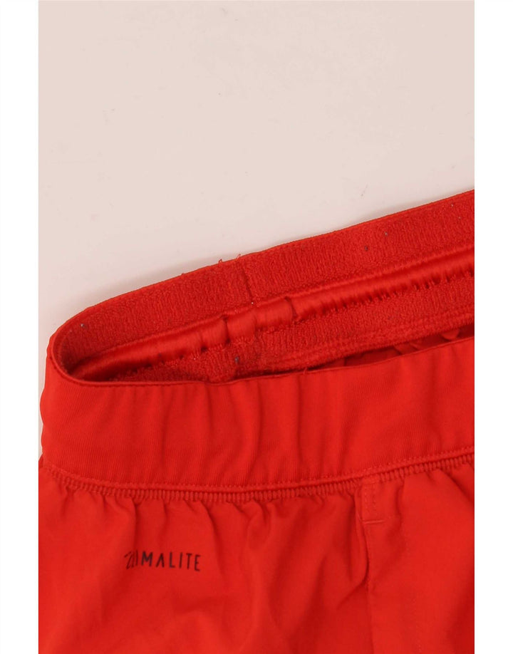 Adidas Short de sport Climalite pour homme Petit Rouge Polyester Colorblock