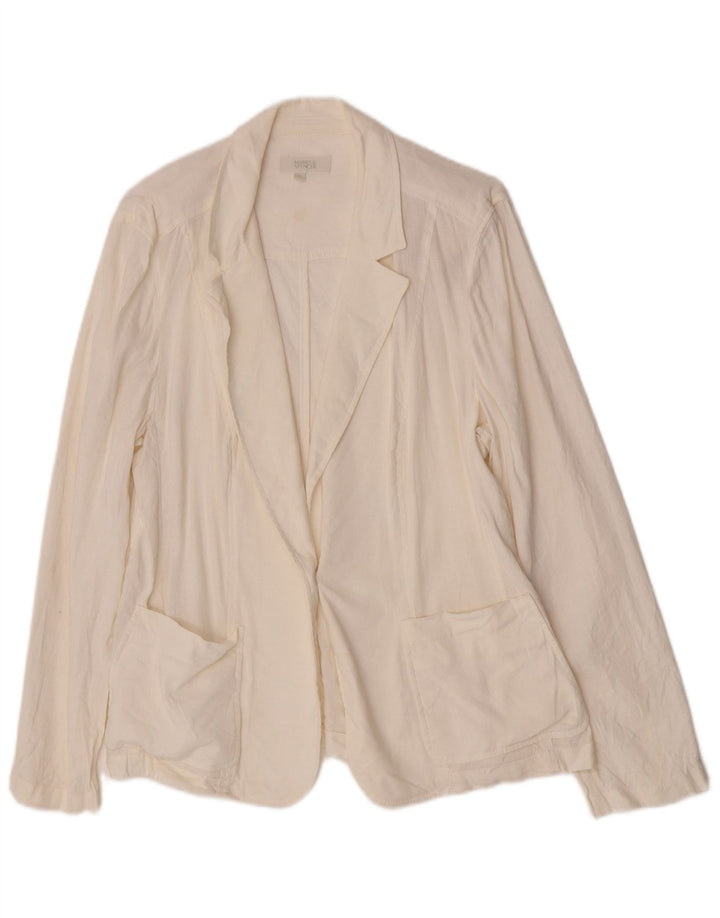 Marks & Spencer Veste blazer à 1 bouton pour femme UK 18 XL Blanc