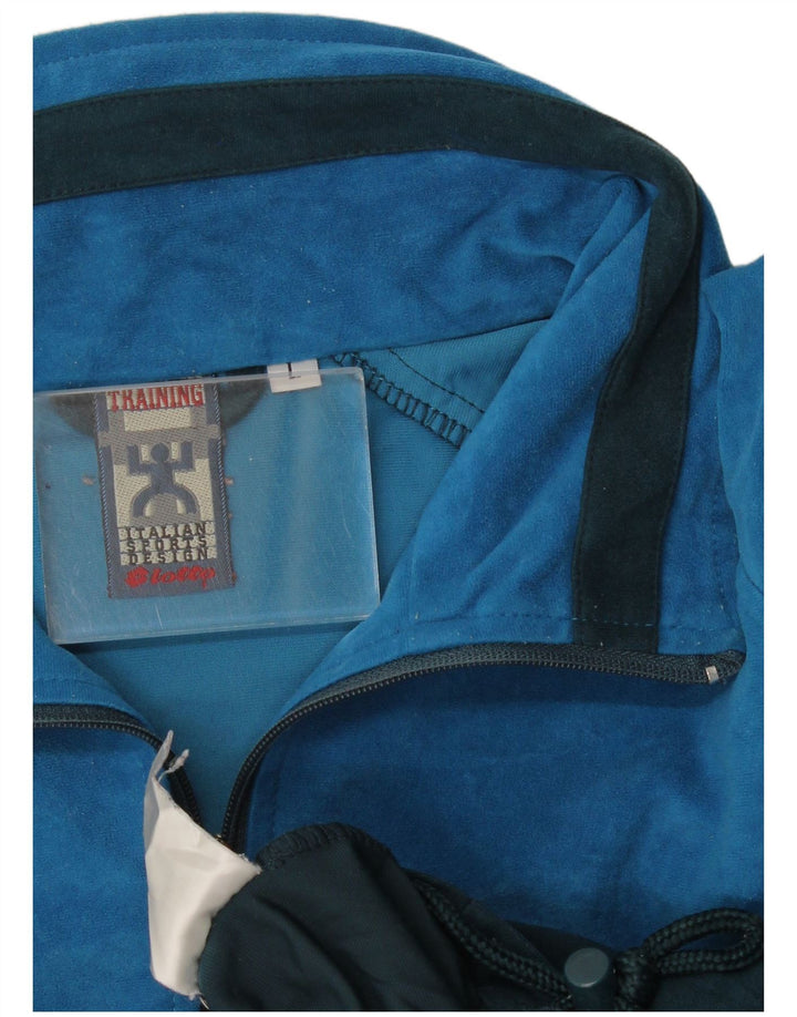 Lotto Veste de Survêtement en Velours Homme Large Bleu Colorblock