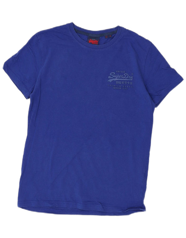 Superdry T-Shirt Homme Bleu Moyen Coton