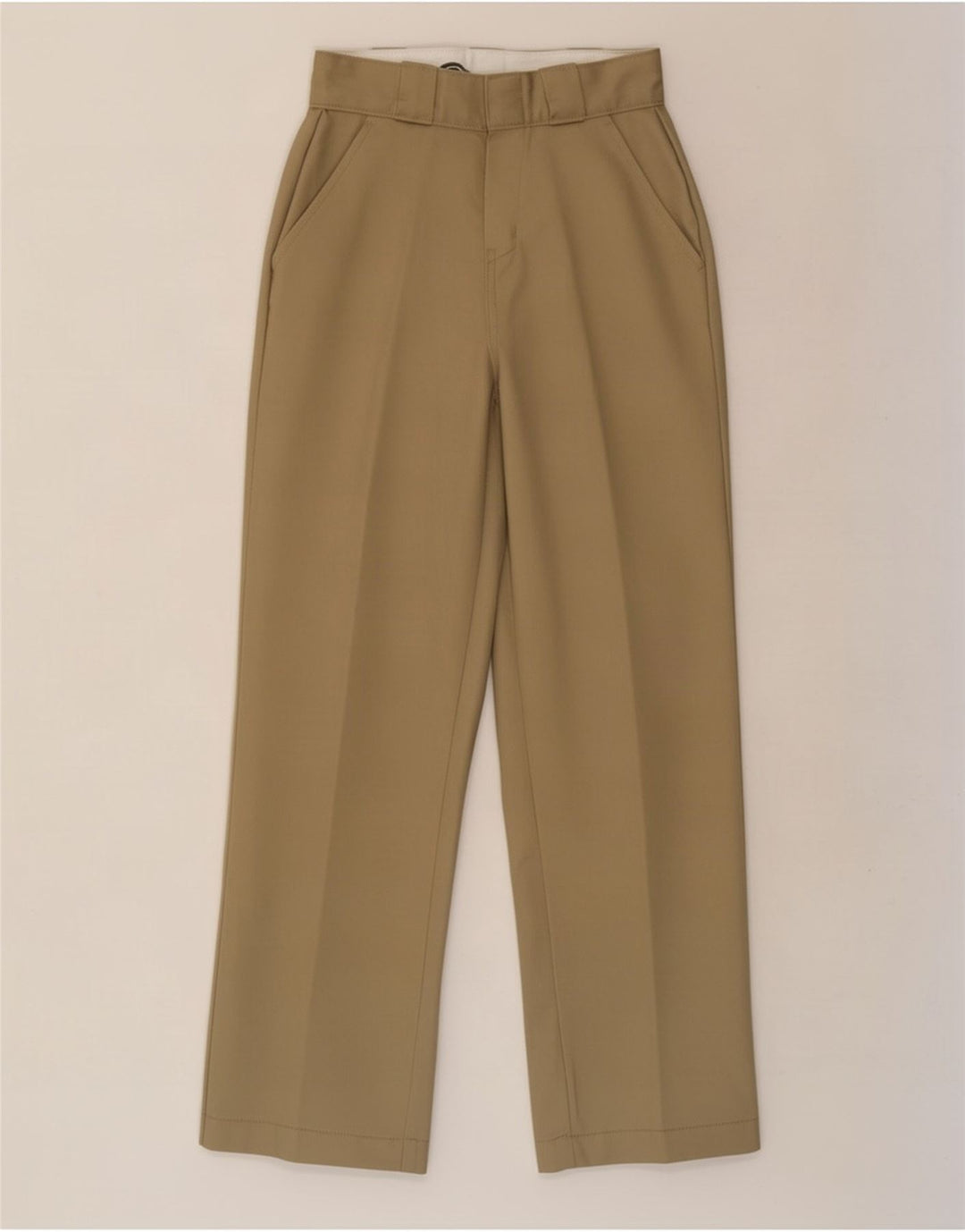 Dickies Pantalon Chino Droit Femme W24 L26 Beige Polyester