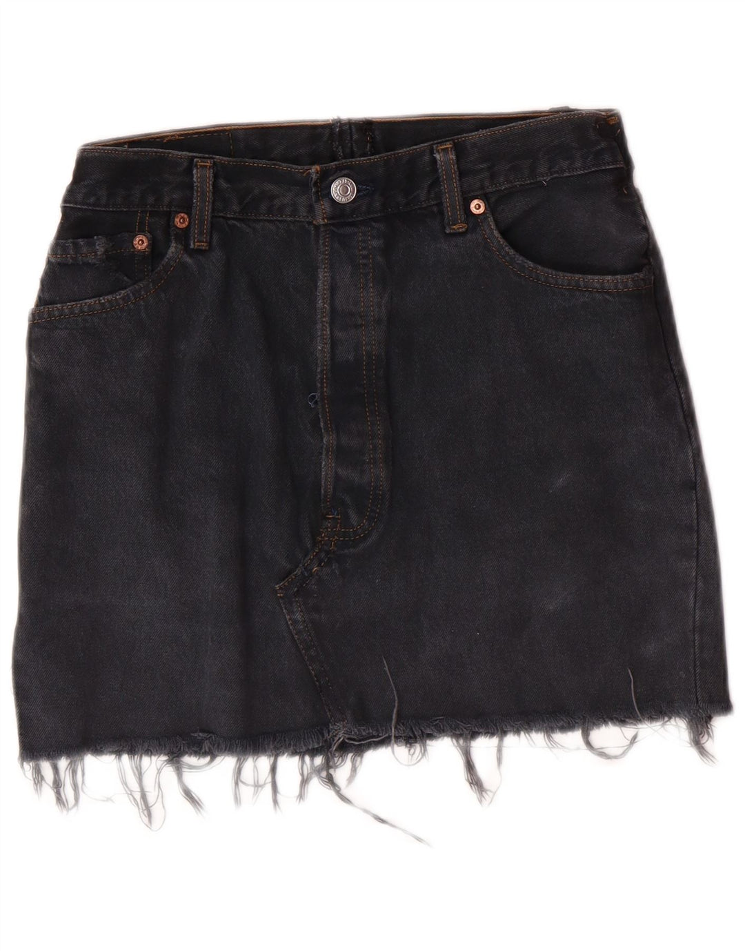 LEVI'S Jupe en Jean Femme W28 Gris Moyen
