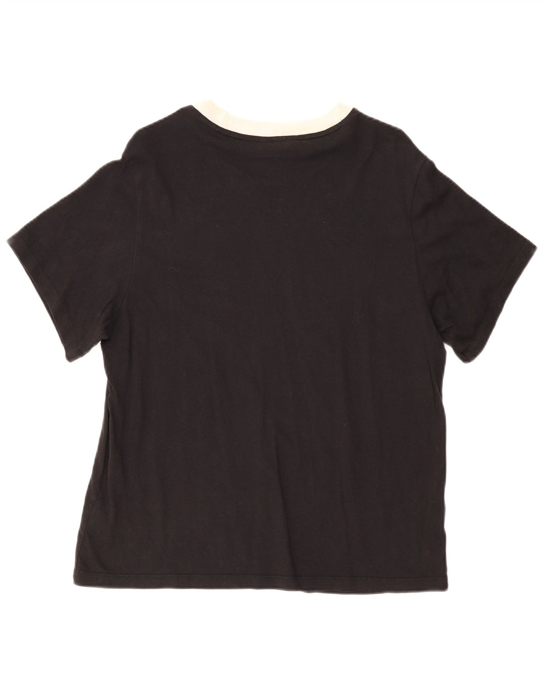 ADIDAS T-shirt pour femme UK 12 en coton noir moyen