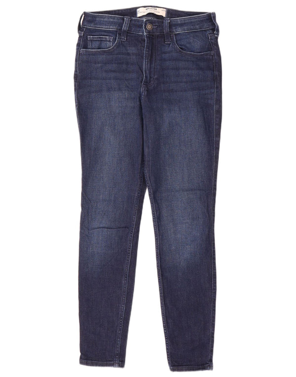Hollister Jean skinny taille haute courbé pour femme US 4 Small W27 L28 Bleu marine