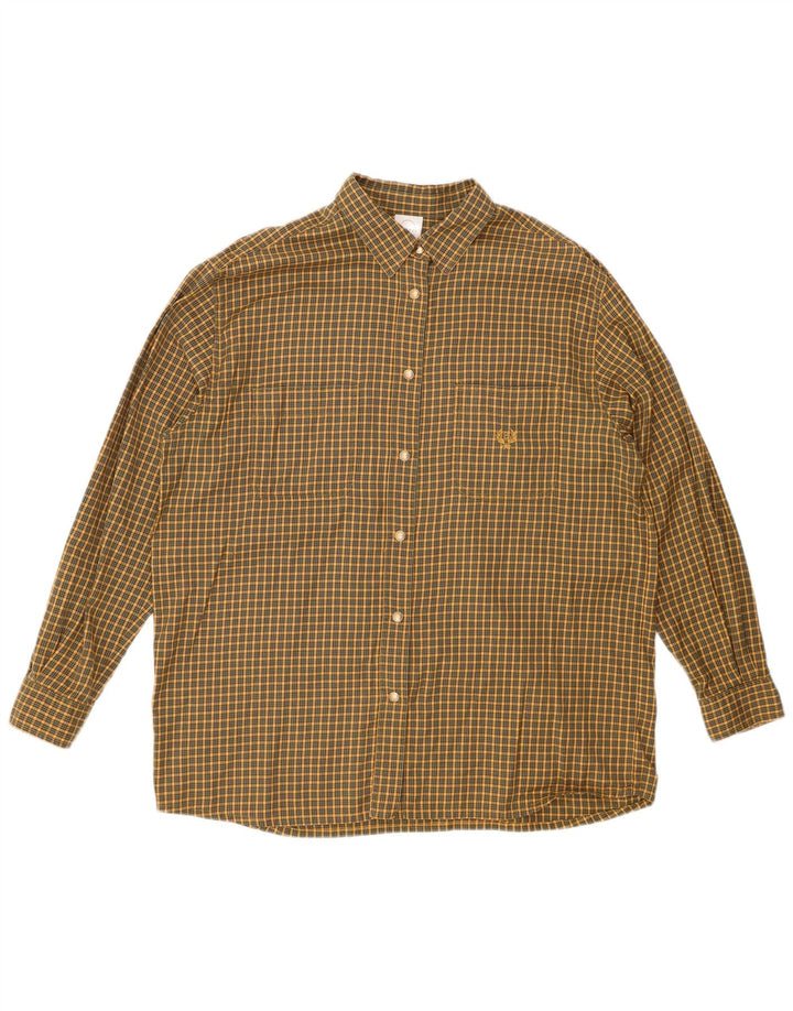 BOGNER Chemise en flanelle pour femme US 18 2XL Jaune à carreaux en coton