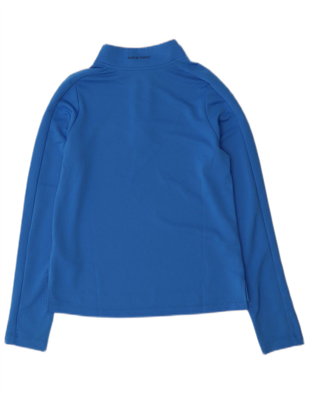 Nike Haut de survêtement à col zippé Dri Fit pour fille 12-13 ans Bleu Taille L