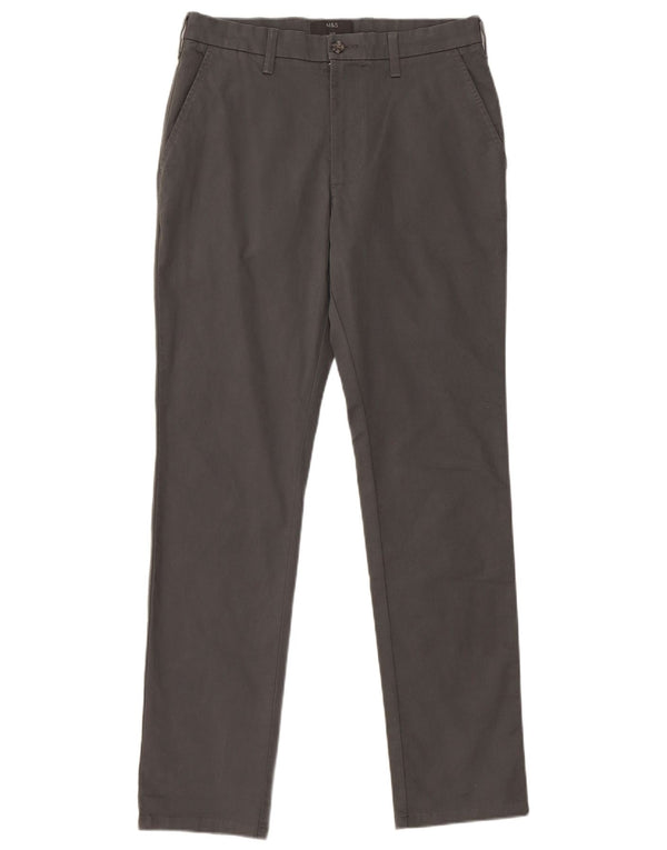 Marks & Spencer Pantalon Chino Slim Homme W30 L31 Gris Coton