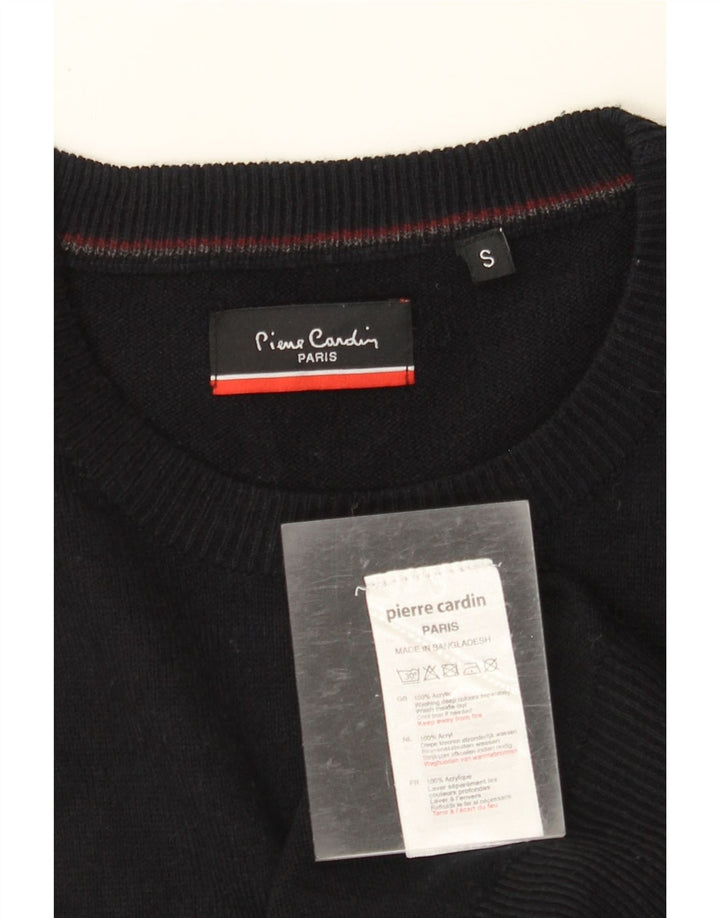 PIERRE CARDIN Pull col rond homme petit noir acrylique