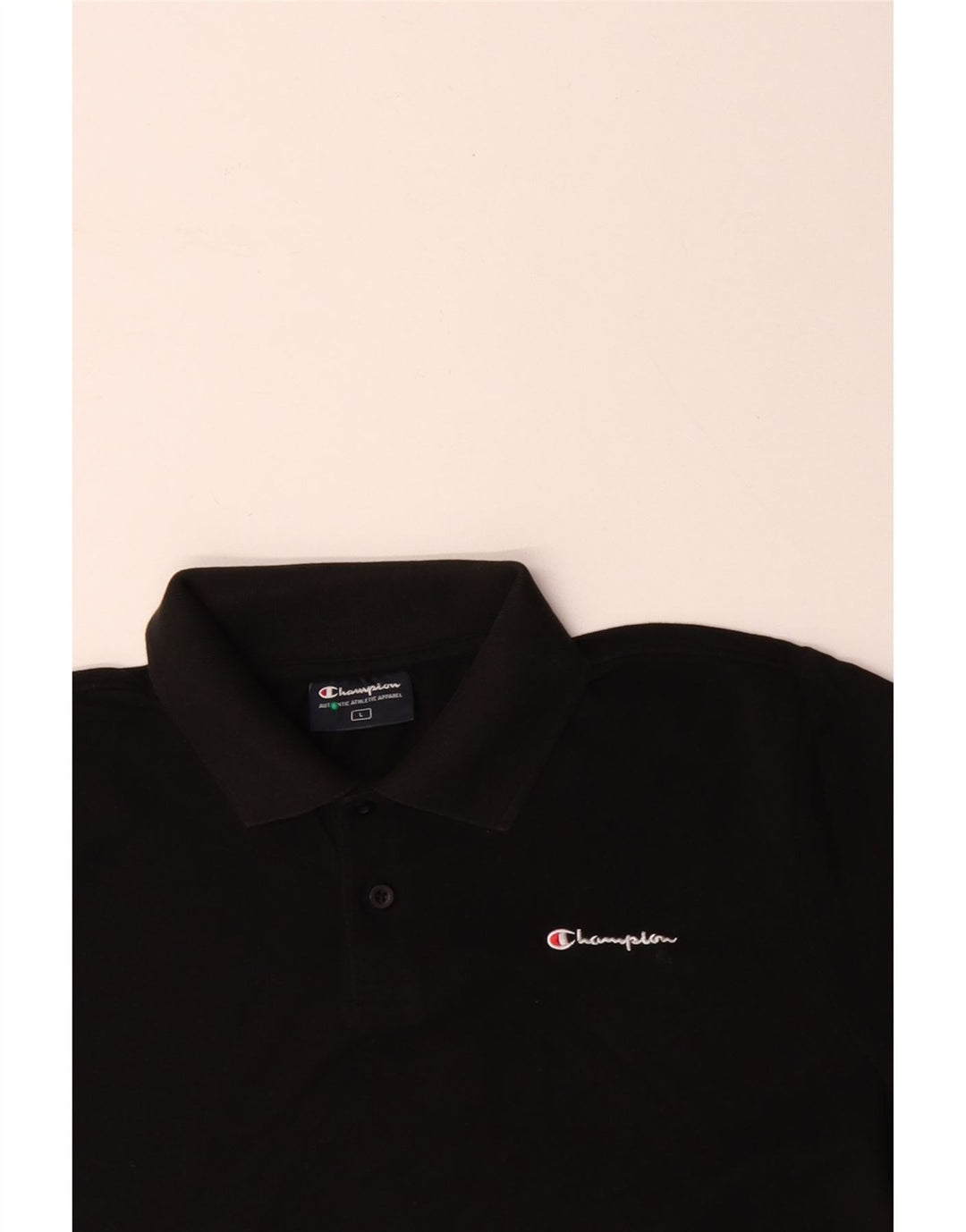 CHAMPION Polo Homme Grand Noir Coton