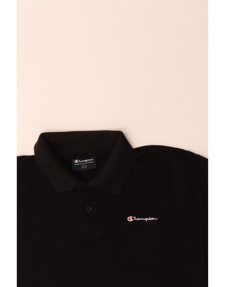 CHAMPION Polo Homme Grand Noir Coton