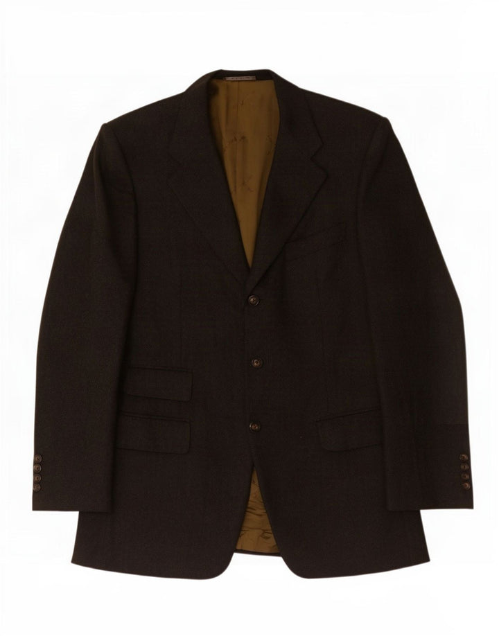 Trussardi Veste Blazer 3 Boutons Homme IT 50 Grand Carreau Gris Laine