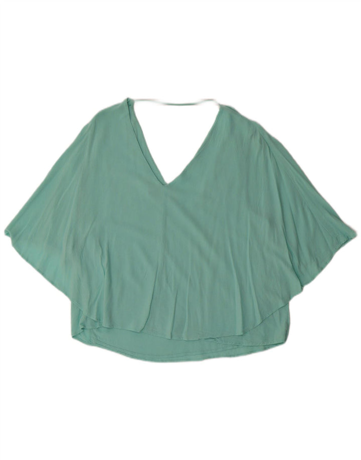 Zara Chemisier Femme Top UK 14 Large Turquoise