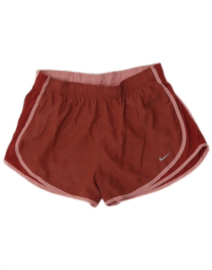 Nike Short de sport Dri Fit pour femme UK 14 Large Marron Moucheté Polyester