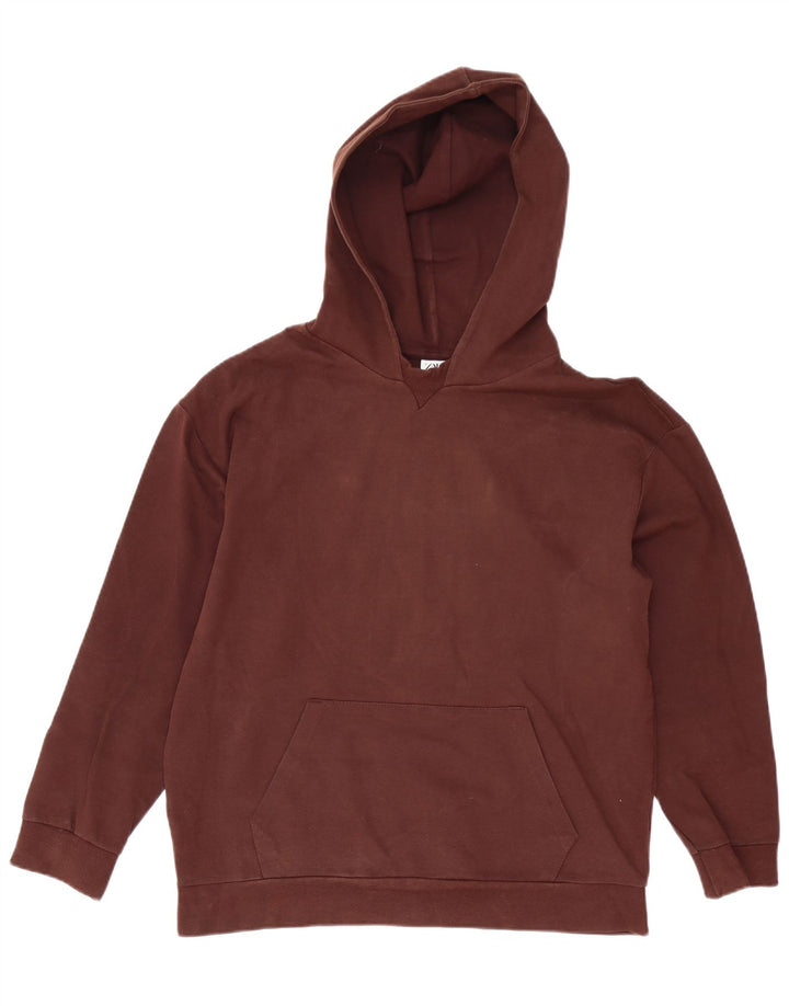 Zara Pull à capuche pour homme Large Marron