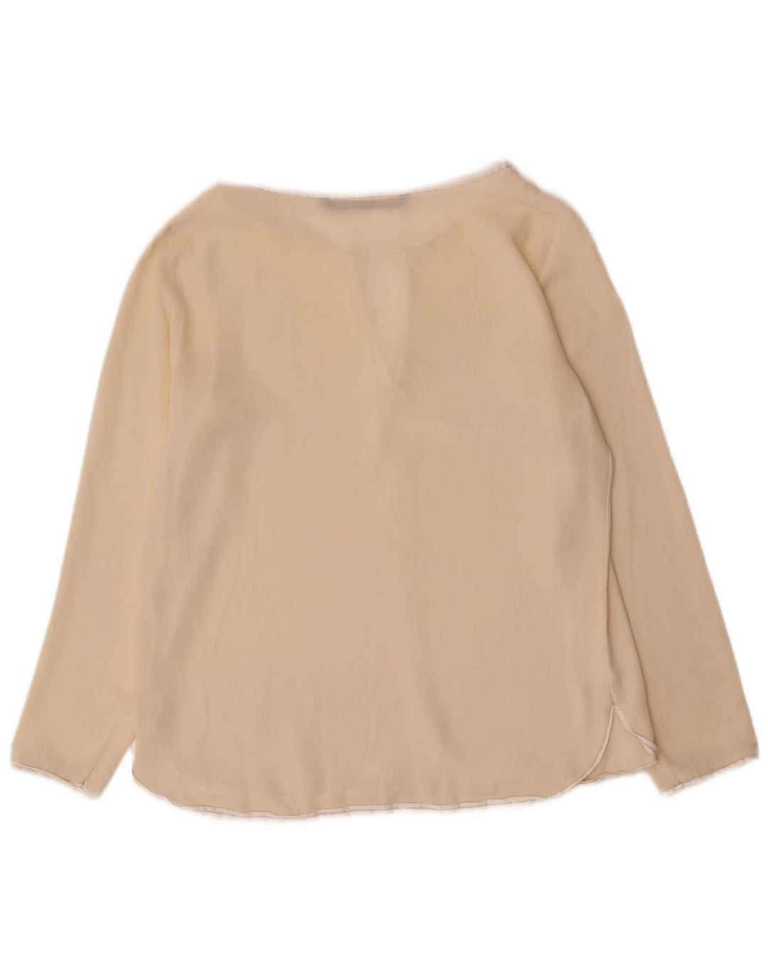 Zara Chemisier à manches longues pour femme UK 10 Petit Beige