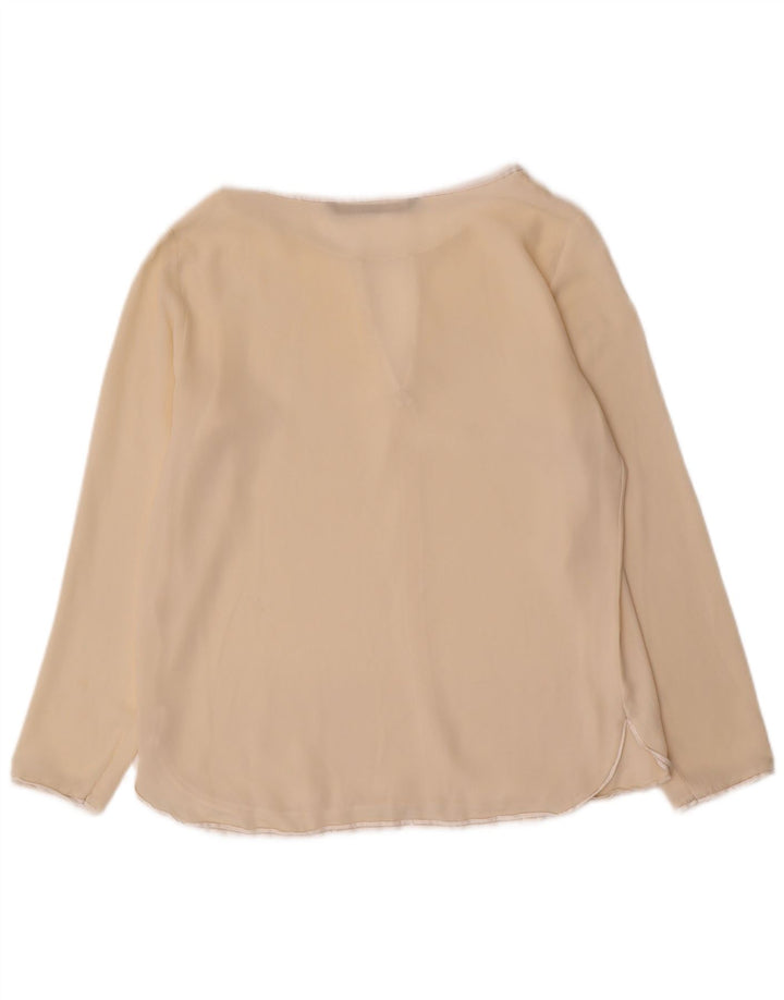Zara Chemisier à manches longues pour femme UK 10 Petit Beige