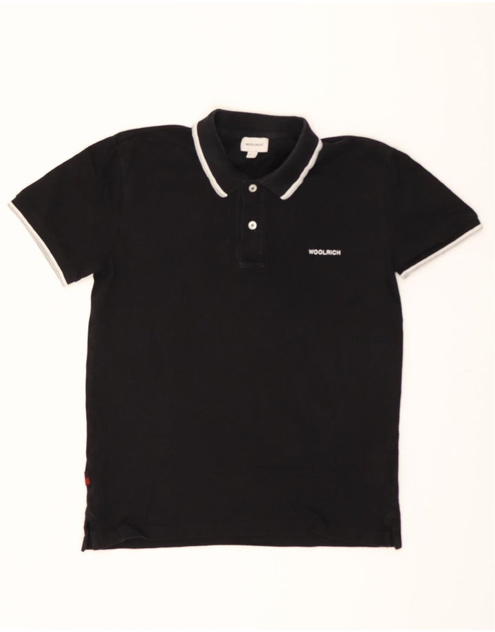 WOOLRICH Mens Polo Shirt XS Black Vintage Woolrich and Second-Hand Woolrich from Messina Hembry 