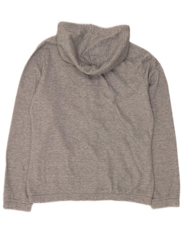 Kappa Pull à capuche zippé graphique pour femme UK 14 Gris moyen moucheté