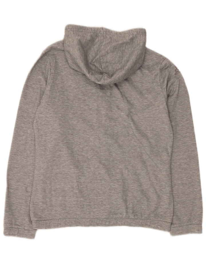 Kappa Pull à capuche zippé graphique pour femme UK 14 Gris moyen moucheté
