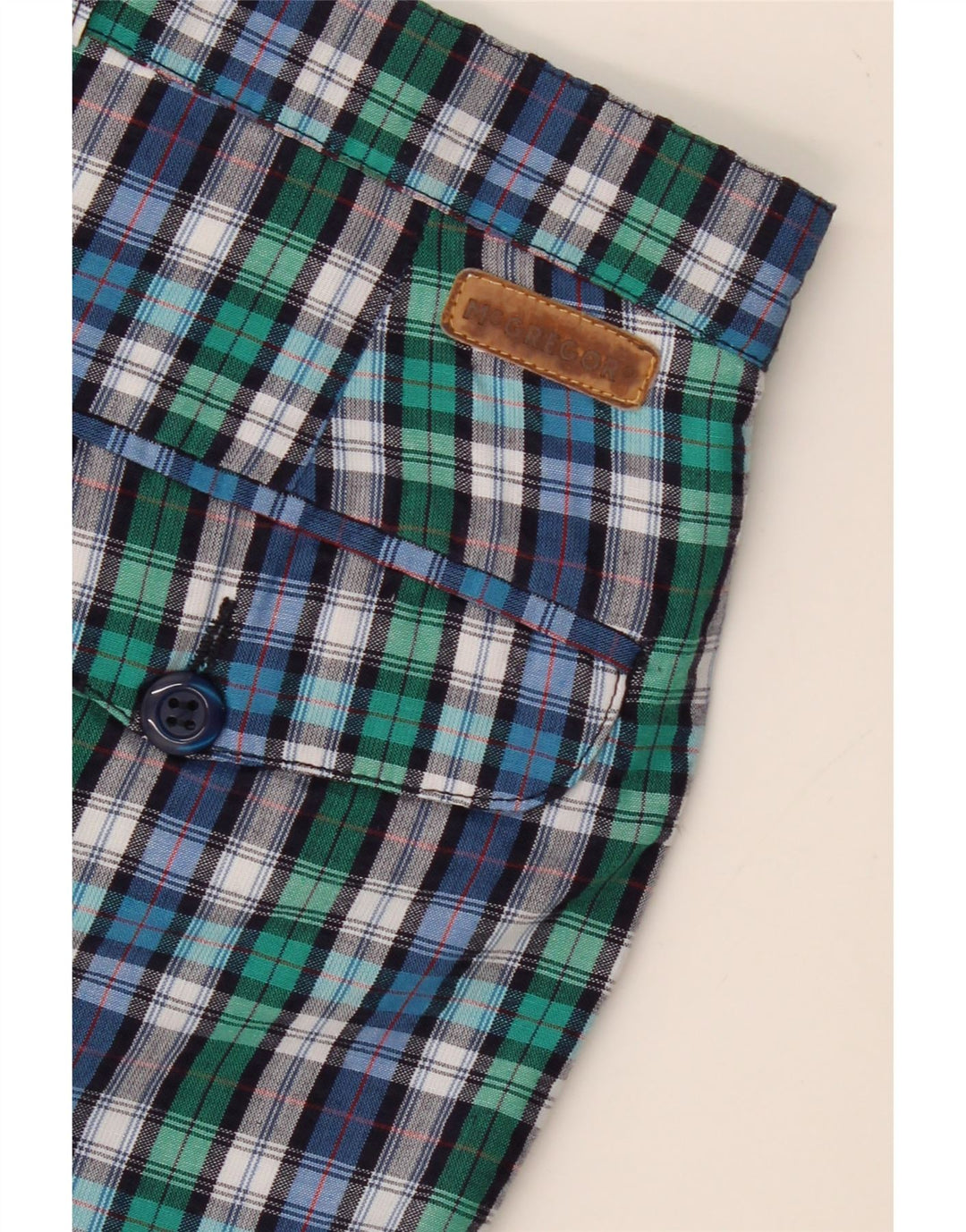 MCGREGOR Mens Chino Shorts W38 XL Multicoloured Check Vintage McGregor and Second-Hand McGregor from Messina Hembry 