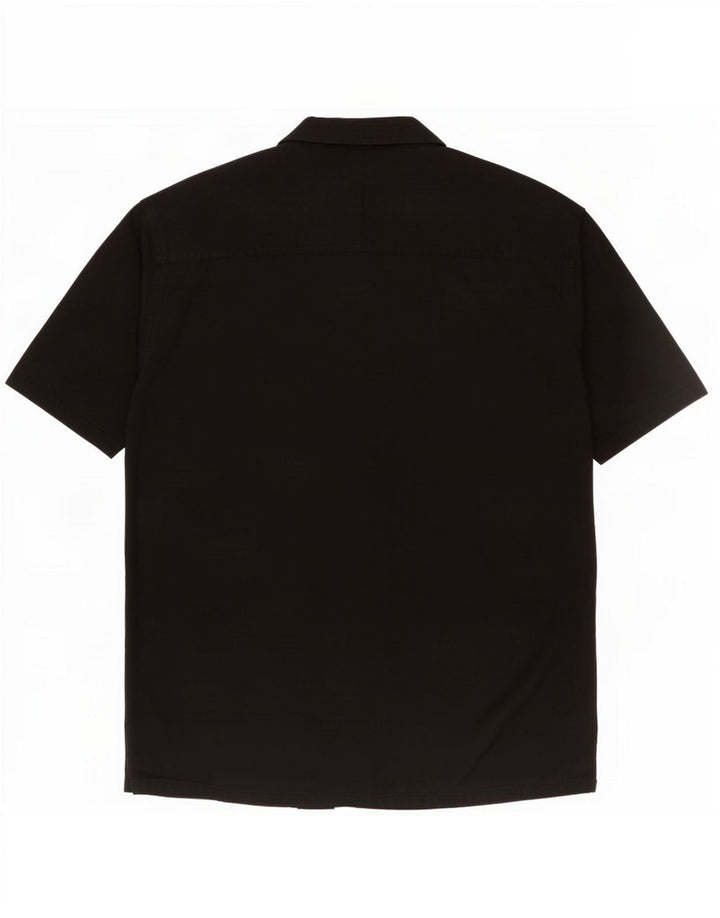 Chemise à manches courtes homme Zara XL coton noir