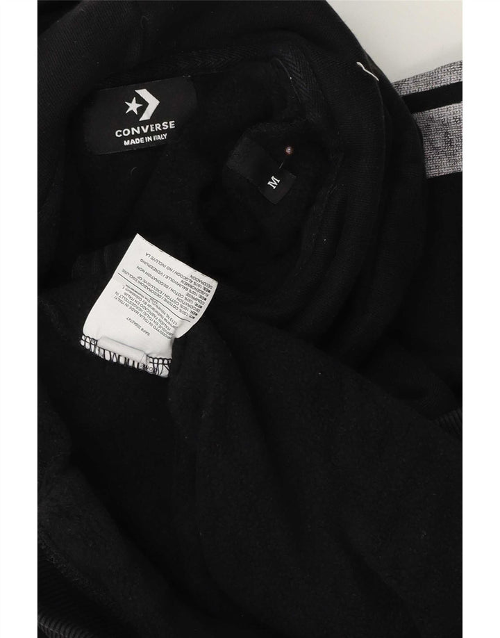 Converse Pull à Capuche Zippé Graphique Homme Noir Moyen Colorblock