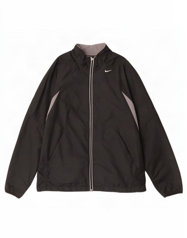 Nike Veste de survêtement pour femme US 12/14 Large Noir Colorblock Polyester