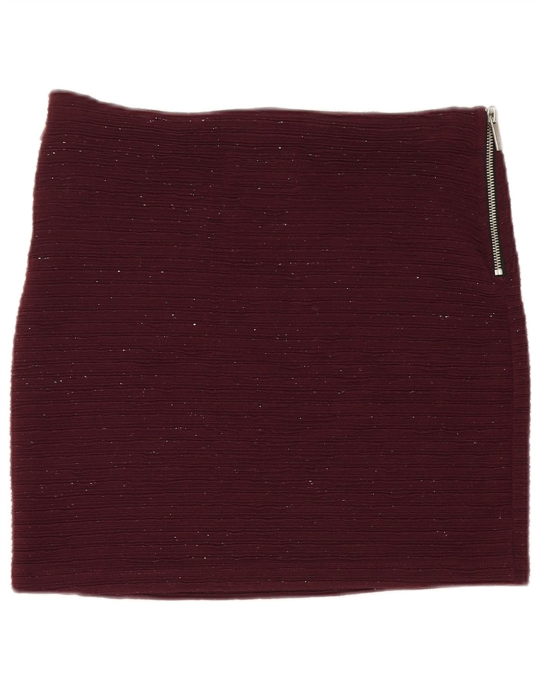 Superdry Femme Mini Jupe Medium W30 Bordeaux Moucheté Polyester