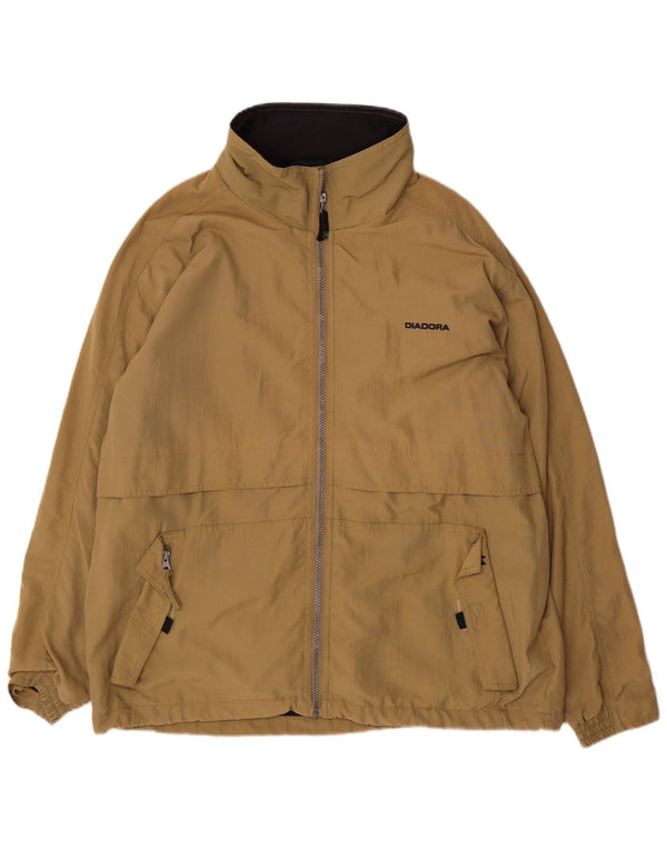 Diadora Veste de pluie à capuche pour homme UK 42 XL Kaki Polyamide