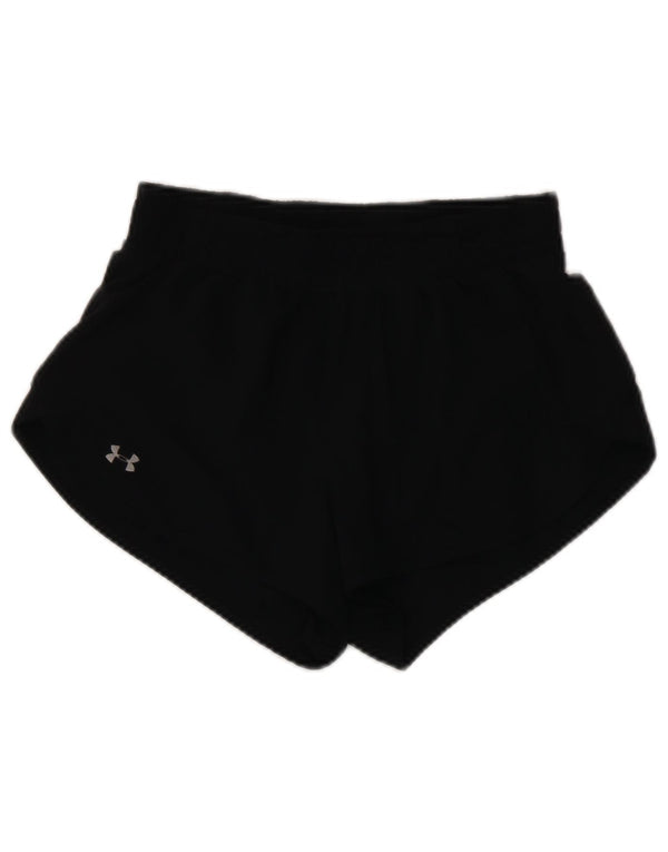 Under Armour Short de sport Heat Gear Femme UK 6 XS Noir Polyester