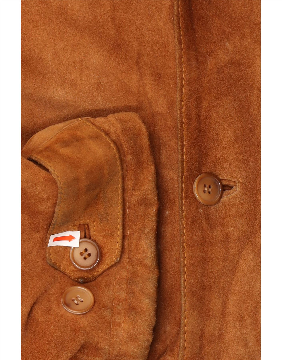 VINTAGE Veste en Daim Homme IT 52 XL Cuir Beige