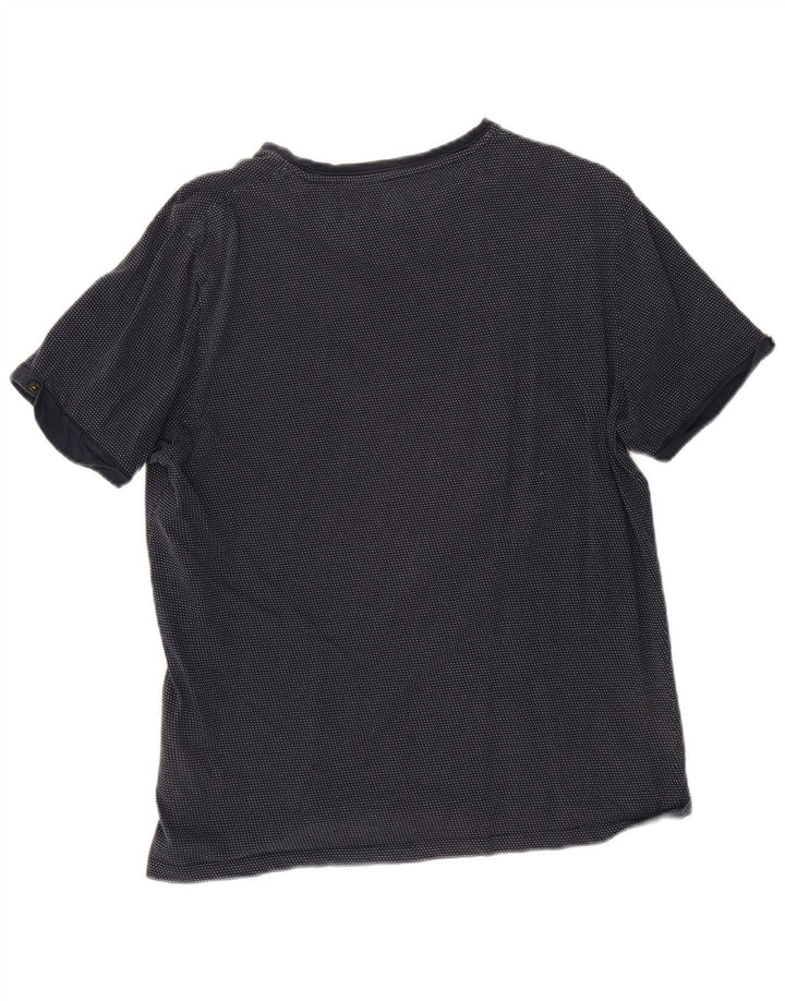 Ted Baker T-Shirt Homme Taille 4 Large Bleu Marine Coton