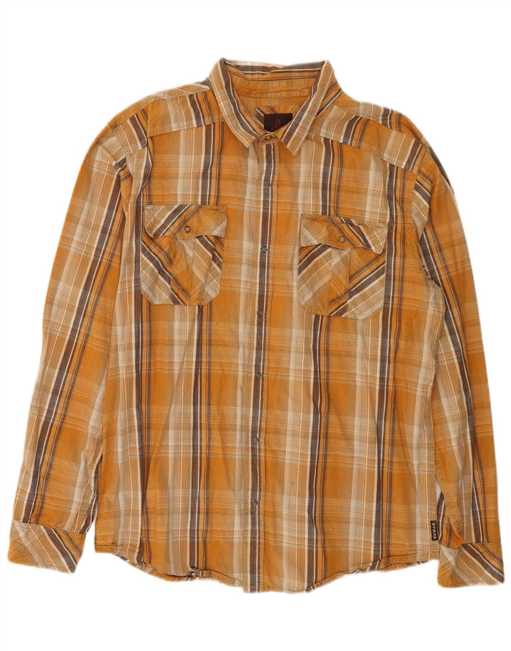 Prana Chemise Homme XL Jaune Carreaux Coton