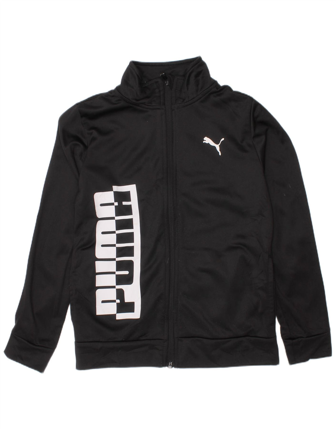 Puma Veste de survêtement graphique pour garçon 7-8 ans Petit Noir Polyester