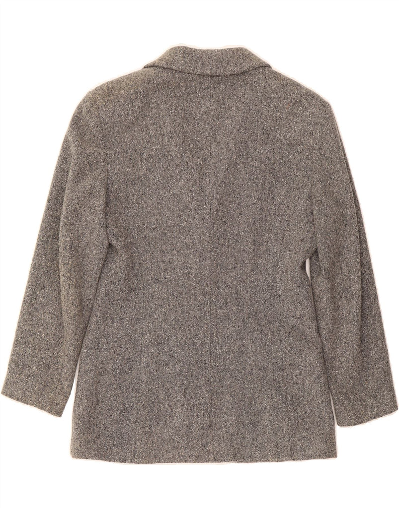 KENZO Womens Jungle 3 Button Blazer Jacket IT 42 Medium Grey Silk Vintage Kenzo and Second-Hand Kenzo from Messina Hembry 