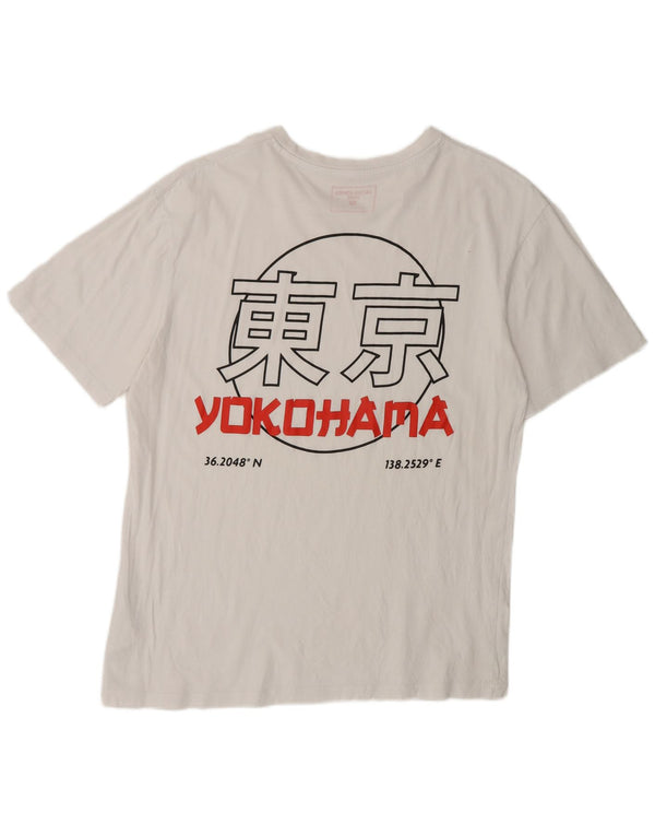 Jack & Jones T-Shirt Graphique Homme Grand Blanc Coton