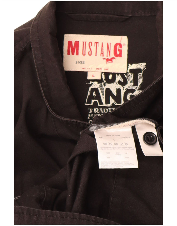 Mustang Veste utilitaire pour homme UK 40 Large Marron Coton