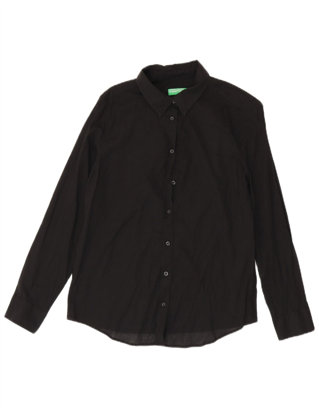 Benetton Chemise Femme UK 14 Medium Noir