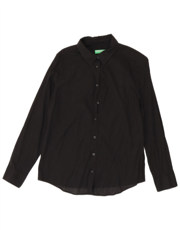 Benetton Chemise Femme UK 14 Medium Noir