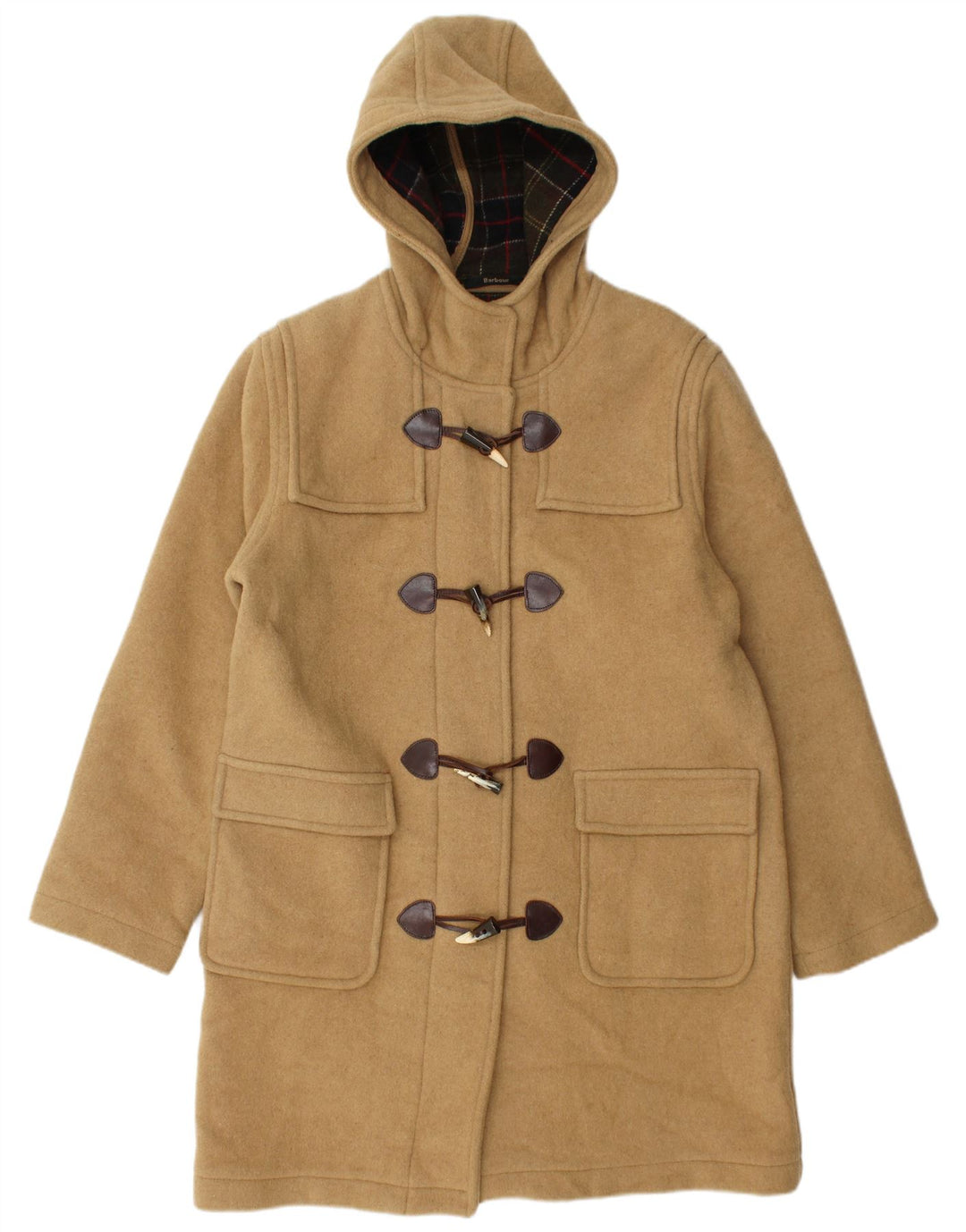 Barbour Duffle Coat à capuche pour femme UK 14 Grande laine beige