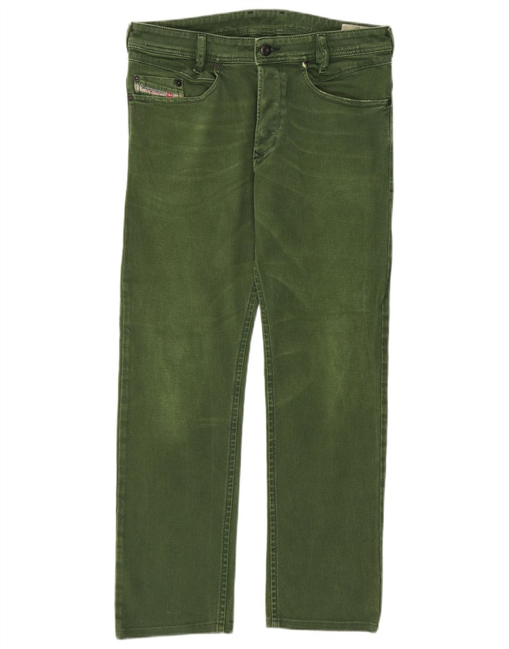 Diesel Jean Iakop Regular Slim Fuselé W30 L27 Homme Vert Coton