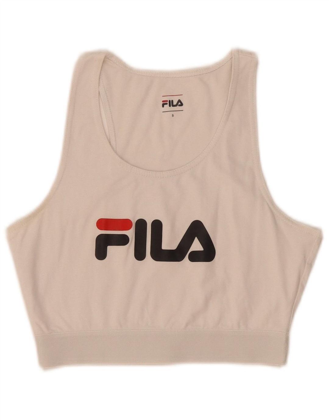 Fila Débardeur court graphique pour femme UK 8 Small Blanc