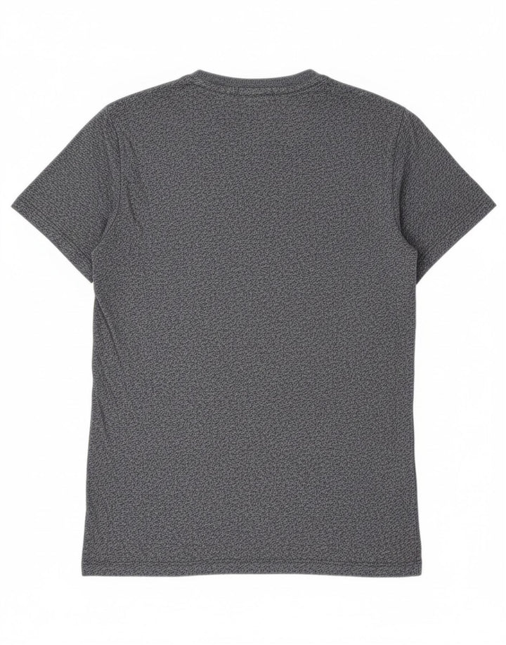 Superdry Homme T-Shirt Top Small Bleu Marine Moucheté Coton