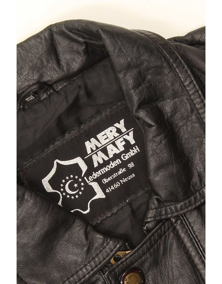 veste en cuir homme vintage IT 50 Grand Noir